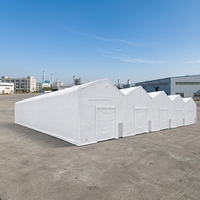 Abri de stockage extérieur robuste à 5 baies connectées, double abri pour voitures, structure en acier galvanisé, imperméable, grand abri de stockage industriel pour véhicules