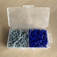 Kit d'ancrage conique en acier PE nylon pour cloisons sèches pour la construction, y compris vis, foret à maçonnerie mesuré en pouces emballé dans une boîte