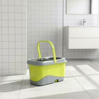Serpillère Tornado Double Rotation en Acier, Nettoyage Magique à 360 Degrés, Recharge en Microfibre 100% Originale en Plastique PP, Manche Télescopique 3 Pièces
