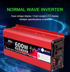 Home Power Pure Sine Wave 600W 12V 24V 48V 60V to 220V Digital Display Solar Power <b>Converter</b> - Product Image 3