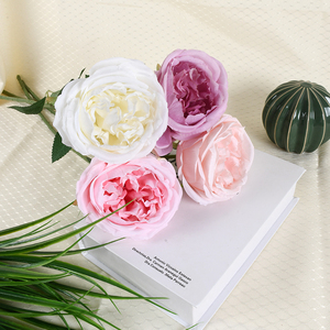 Lãng Mạn Handmade Môi Trường Thân Thiện Nhà Đám Cưới Trang Trí Nội Thất 50Cm Duy Nhất Thân Cây Nhiều Màu <span class=keywords><strong>Austin</strong></span> Rose Lụa Giống Như Hoa Nhân Tạo - Product Image 1