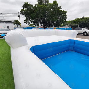 Trẻ em của phòng chờ hồ bơi <span class=keywords><strong>Inflatable</strong></span> màu xanh và trắng ngoài trời <span class=keywords><strong>Inflatable</strong></span> sofa hồ bơi cho người lớn - Product Image 6