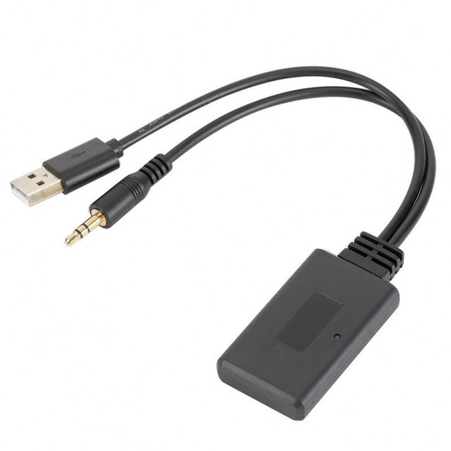 Universal Car Wireless BT-compatible Receiver USB 3.5mm Aux Media BT Music Player Audio Cable Adapter