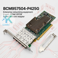 Carte d'interface réseau filaire pour serveur BCM957504P425G Broadcom SFP28 Quad-Port 25GbE PCIe 4.0x16 – Contactez-nous pour le meilleur prix