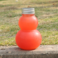 2025 produits de vente chaude 300ml en forme de gourde boisson bouteille de jus bouteille en plastique jetable fabricant d'emballages