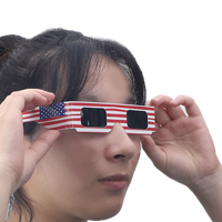 Lunettes de visualisation d'éclipse solaire certifiées ISO, vente en gros, papier imprimé personnalisé, lunettes d'éclipse solaire