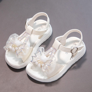 Sandalias de Princesa con Lazo para Niñas, Zapatos de Vestir para Fiestas y Bodas, Sandalias Planas Infantiles con Brillantina, Zapatos de Princesa - Product Image 6