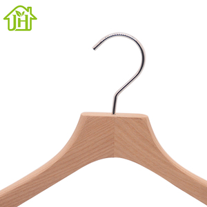 Perchas de Madera Maciza de Una Sola Capa Personalizadas al por Mayor, Perchas Naturales para Abrigos y Trajes, para Almacenamiento de Ropa, Marca Huajia con Certificación BSCI - Product Image 5