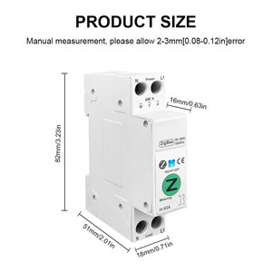 Interruttore Intelligente Tuya Zigbee 63A con Misuratore di Energia, Monitoraggio kWh, Timer, Relè MCB, Protezione da Sovratensione Smartlife - Product Image 6