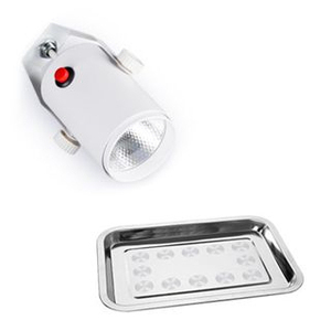 Fauteuil dentaire électrique portable pliable avec turbine, lampe d'opération, bavette et plateau (métal et plastique) - Product Image 5