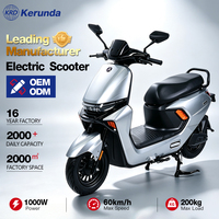 Moto électrique longue portée 60 km pour trajets urbains avec frein à disque, 3 vitesses, design léger, vente en gros usine
