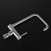 304 acier inoxydable brossé évier mélangeur fenêtre intérieure pliant 360 Rotation bain cuisine évier robinet