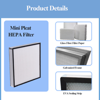 0.3 micron 99.99% Premium usine haute efficacité filtre Hepa H13 filtre matériel pour salle d'opération de salle blanche