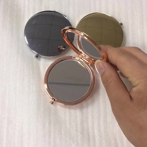 Rosen-Gold-Metall-Marken-Kosmetikspiegel faltbarer runder Taschenspiegel zur Make-up mit Personalisierung für dekorativen Gebrauch - Product Image 3