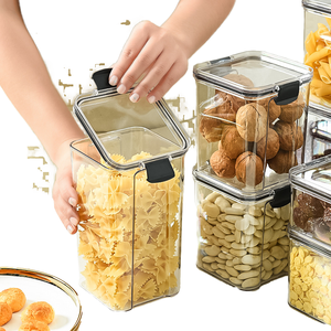 Recipiente Transparente Hermético para Almacenamiento de Granos en la Cocina, Caja de Plástico Transparente para Almacenamiento de Aperitivos y Té - Product Image 2