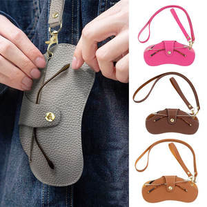 Étui à lunettes suspendu en cuir sac voyage étui à lunettes de soleil lunettes sac cadres porte-lunettes avec lanière - Product Image 3