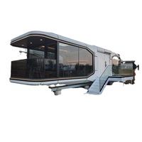 Maison-capsule spatiale compacte en acier de haute qualité avec toilettes et salle de bain, maison mobile moderne, hôtel préfabriqué en conteneur pour appartement/villa/centre commercial