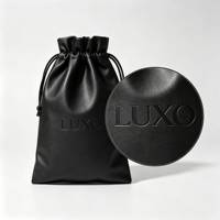 Pochette en cuir avec logo embossé personnalisé, pochette en cuir premium avec cordon de serrage, pochettes en cuir embossé pour bijoux, montres, emballages cadeaux