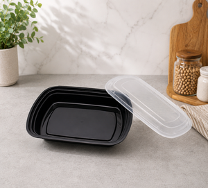 Contenedores de Alimentos Desechables de Plástico PP con Tapas Herméticas, Transparentes, Blancos, para Comida para Llevar, Cajas Bento, Suministro al por Mayor - Product Image 1