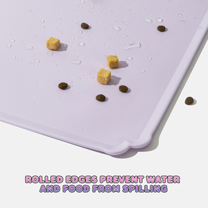 CUSTOM Silicone Feeding <b>Mat</b> For Dogs <b>Cats</b> Small Animals Non Slip Waterproof Easy Clean Solid Color Indoor Use Square Shape - Product Image 6