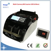 Compteur de billets AL-6100 multidevises Dollar Euro Dollar de Hong Kong Ringgit malaisien Baht thaïlandais Peso Lire Monnaies africaines