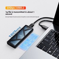 Casing Aluminium M.2 NVMe SSD Bebas Alat 10Gbps USB-C 3.2 Gen2 Kompatibel 2230 2242 2260 2280 NVMe M-Key Abu-abu