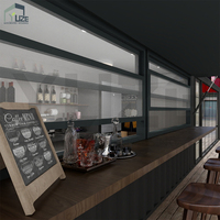 Bar Conteneur Modulaire de Luxe sur Mesure, Structure en Acier, 40 pieds, Boutique Conteneur Maritime Préfabriqué