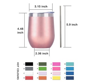 Nuevas ideas de productos 2024 cocina al por mayor Popular 12oz vacío vino Tumblr taza personalizada en blanco Acero inoxidable vaso tazas - Product Image 2