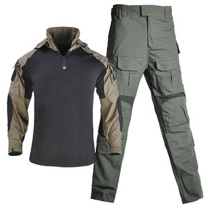 HAN WILD 전술 위장 유니폼 옷 하이 퀄리티 긴 소매 전술 유니폼 개구리 세트 - Product Image 4