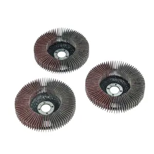 P60/80 grit vertical type 100x16mm flap wheel abrasive flap disc china with fiberglass backing plate for metal grinding