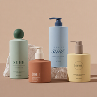 Flacon distributeur de savon en plastique PE personnalisé 300 ml - 650 ml pour shampoing, sérum et lotion pour le soin de la peau