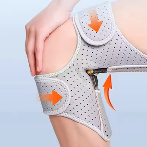 Genouillère en nylon avec logo personnalisé puissant ressort élastique sécurité sportive <span class=keywords><strong>Booster</strong></span> flexible - Product Image 4