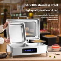 NICEKITCHEN – Équipement de maintien au chaud intelligent en acier inoxydable pour buffet de petit-déjeuner d'hôtel, table chauffante électrique isolante
