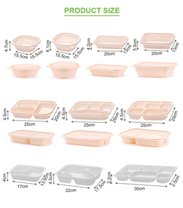 Logo personnalisé Amidon de maïs compostable 6 <span class=keywords><strong>Com</strong></span> Plateau alimentaire <span class=keywords><strong>Plaque</strong></span> de fécule de maïs - Product Image 1