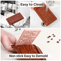 Moules à chocolat en silicone SILIKOLOVE Factory pour la Saint-Valentin, forme de chat, LFGB, platine, antiadhésif, sans BPA