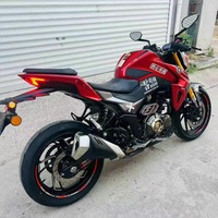 Haojue DR300 Moto tout-terrain à essence 4 temps bicylindre, design rétro, idéale pour les trajets quotidiens