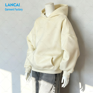 Sweats à capuche et sweat-shirts pour femmes en molleton de coton épais surdimensionné brodé sur mesure - Product Image 2