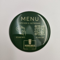 بطاقة إيبوكسي RFID من SUNLAN مع شريحة NTAG215 مطبوعة لمراجعات Yelp، بطاقة NFC من البلاستيك PVC، بروتوكول ISO 14443A، واجهة اتصال RFID بتردد 13.56 ميجاهرتز