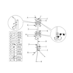 Livingroom Hall <strong>Corner</strong> Entryway Freestanding Tree Hanging Clothes Bag Hat Jacket Umbrella <strong>Coat</strong> Rack Metal <strong>Coat</strong> Hanger <strong>Stand</strong> - Product Image 4