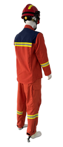 Combinaison de sauvetage pour pompiers RJJF-F2-FZ (été) Norme GA633 ignifuge antistatique Équipement de secours en cas de catastrophe - Product Image 4