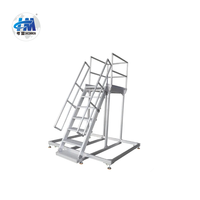 Escaliers, passerelles, plateformes de travail, échelles pliantes en aluminium pour la sécurité industrielle, avec accessoires, pieds, niveleurs, pour la découpe et le soudage