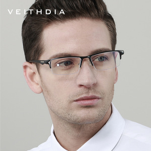 Veithdia Aluminum Magnesium TR90 Half Rim Eyeglasses <b>Frame</b> Square Men Anti Blue Light Protection 8777 - Product Image 2