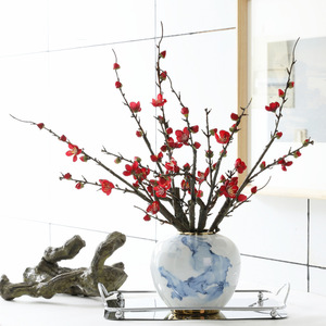 Classical Elegant <b>Decorative</b> Plum Blossom Bouquet <b>for</b> Window Display Living Room Home DecArtificial Floral <b>Branch</b> Arrangement - Product Image 4