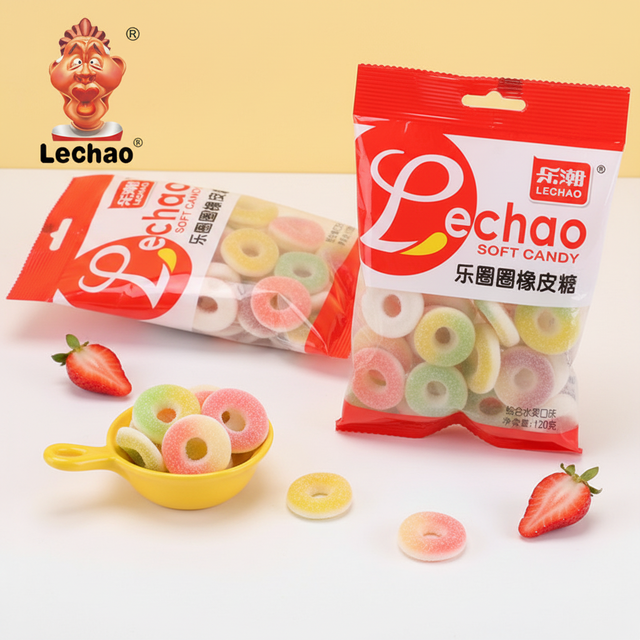 Fruit Flavor Gummy Ring Candy Direct Factory Custom Candy Manufacturer BRC Halal Soft Candy Sweet
