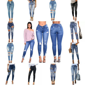 2025 moda mujer <span class=keywords><strong>alta</strong></span> <span class=keywords><strong>cintura</strong></span> Slim Fit <span class=keywords><strong>Jeans</strong></span> elástico Denim con borla cinturón vendaje <span class=keywords><strong>Push</strong></span> <span class=keywords><strong>up</strong></span> Tight Fit transpirable - Product Image 3