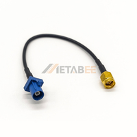 Câble de raccordement coaxial RF Fakra C mâle vers prise SMA RG174 faible perte 0,5 pied pour radio satellite GPS