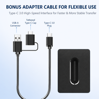 USB 3.0 Tipe-C Drive DVD Eksternal Kecepatan Tinggi 8X DVD 24X CD Burner Writer untuk Cadangan Data Pembakaran CD Musik Laptop PC Windows 11