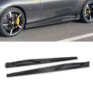 Extensions de jupes latérales en fibre de carbone sèche pré-imprégnée pour kit carrosserie <span class=keywords><strong>Ferrari</strong></span> Roma 2020-2025 - Product Image 1