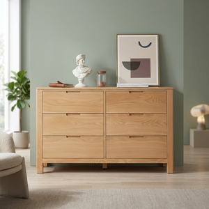 Dandin A3032 French Style Solid Oak Wood Bedroom Storage Chest of <b>Drawers</b> with <b>6</b> <b>Drawers</b> Shandong Origin Mail Packing - Product Image 3