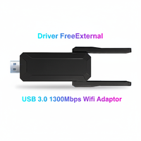 Adaptador WiFi USB 3.0 AC1300 de Doble Banda, Dongle de Red Inalámbrica Externo sin Controladores para PC, Computadora de Escritorio, Laptop, TV Box, en Stock